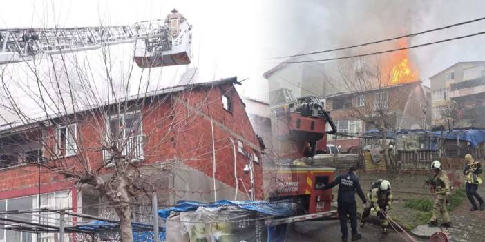 Maltepe’de yangın paniği! Mahsur kalan 2 kişi yara almadan kurtuldu