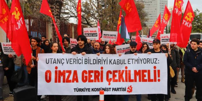 TKP'den Dışişleri Bakanlığı önünde 'İran' protestosu: O bildiriden ülkemizin adını çıkarın