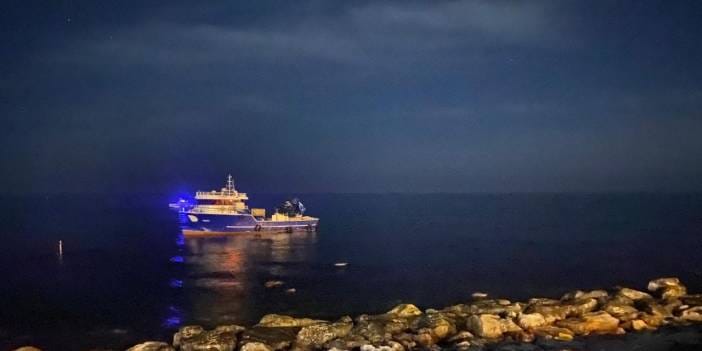 Rize'de karaya oturan teknedeki kaptan kurtarıldı