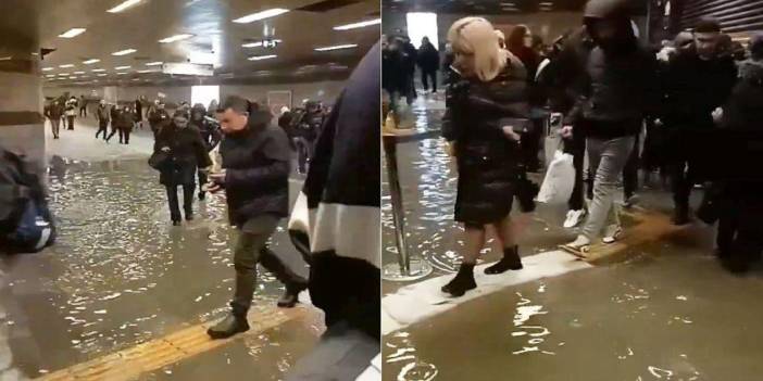 Mecidiyeköy Metrosu sular altında kaldı!