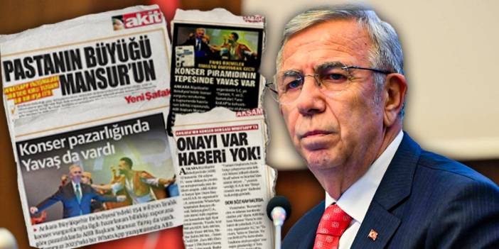 AKP'ye yakın gazeteler ağız birliği yapıp Mansur Yavaş'ı hedefi aldı! ABB'den "Tesadüf değil" açıklaması