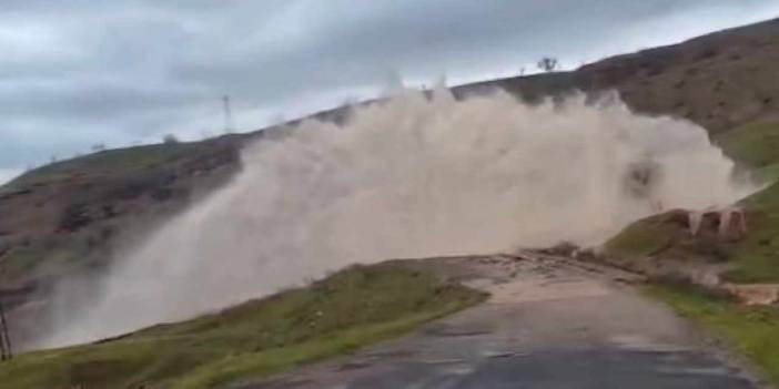 Silopi'de sağanak felaketi: Barajdan ilçeye su taşıyan boru hattı patladı