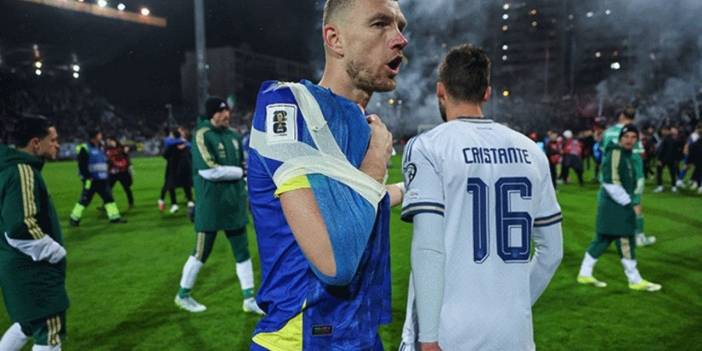 40 yaşındaki Dzeko maçı böyle tamamladı: İtalya'nın sevinci mateme döndü