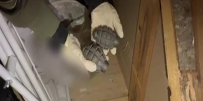 Uyuşturucu operasyonu yapılan evden havan topu çıktı