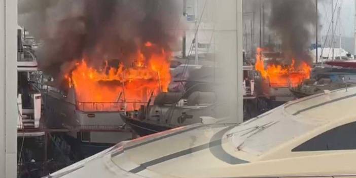 Trabzonspor'un eski başkanının lüks yatı yandı