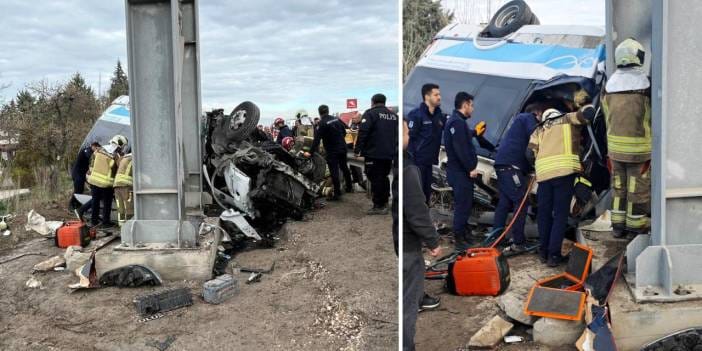 Son dakika | Ankara'da feci kaza! Otobüs üst geçide çarptı 5 kişi öldü