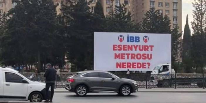 Esenyurt Kayyumu yine 'seçilmiş' gibi davrandı: İSKİ'den sonra Metro afişi astı!