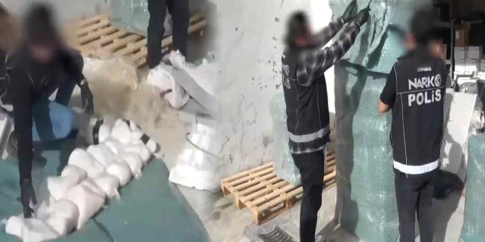 Esenyurt'ta kargo firmasına baskın: Buzdolabından kilo kilo uyuşturucu çıktı!