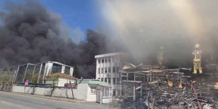 Ümraniye’de yangın paniği! Çalışanlar binadan tahliye edildi