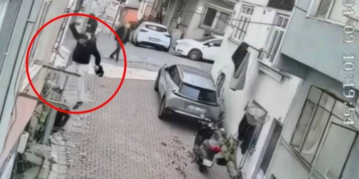 Gündüz vakti pes dedirten hırsızlık! 3. kata tırmanıp içinde altın olan çantayı çaldı