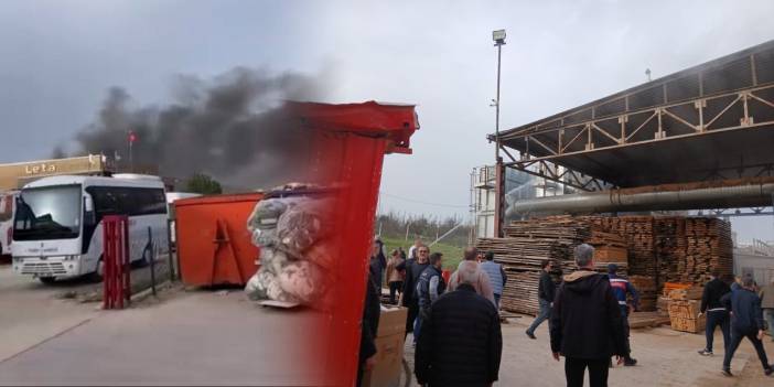 Mobilya fabrikasında korkutan yangın!