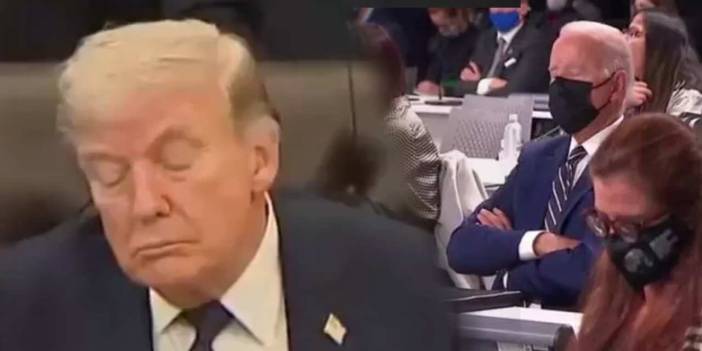 Biden ile alay etmişti: Trump kameralar karşısında uyuyakaldı