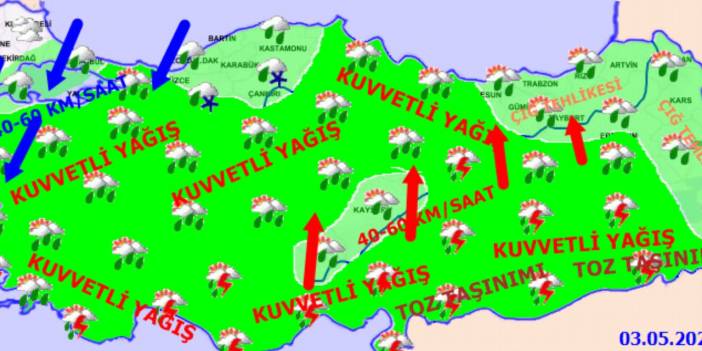 Meteorolojiden bütün yurt için uyarı! Kuvvetli yağış dört bir yanı sardı