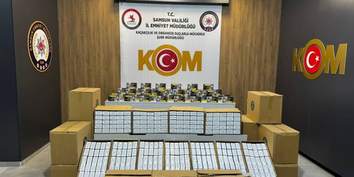 Samsun’da kaçakçılık operasyonu: 250 bin makaron ele geçirildi