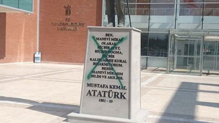 Atatürk heykeline saldıran kişi tutuklandı