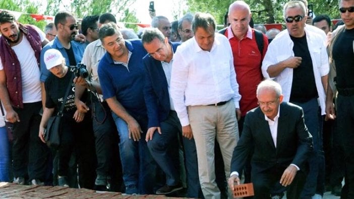 Adalet Anıtına bir tuğla da CHP Lideri Kılıçdaroğlu'ndan