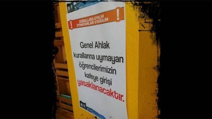 Üniversitede gerici afiş: Genel ahlaka uymayan giremez