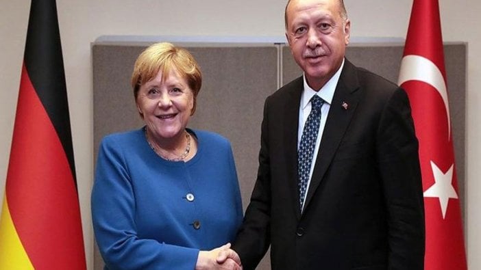 Erdoğan, Merkel ile görüştü