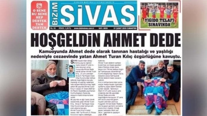 Madımak katliamı hükümlüsünün tahliyesini sevinçle manşete taşıdılar