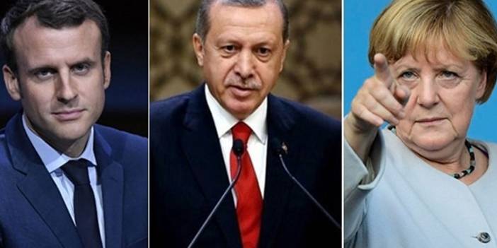 Erdoğan, Merkel ve Macron görüştü