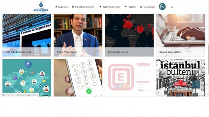 İBB'den coronavirüs bilgilendirmesine ilişkin yeni web sitesi