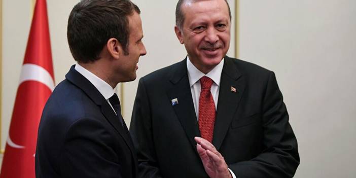 Erdoğan, Macron ile görüştü