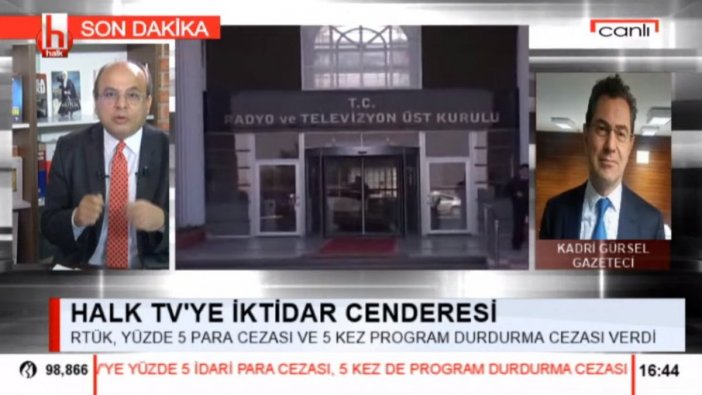 Gazeteci Kadri Gürsel'den Halk TV'ye iktidar cenderesine tepki: Ekonomik kriz derinleşti, eleştirinin önünü kapatmak istiyorlar