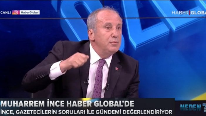 Muharrem İnce canlı yayını terk etti