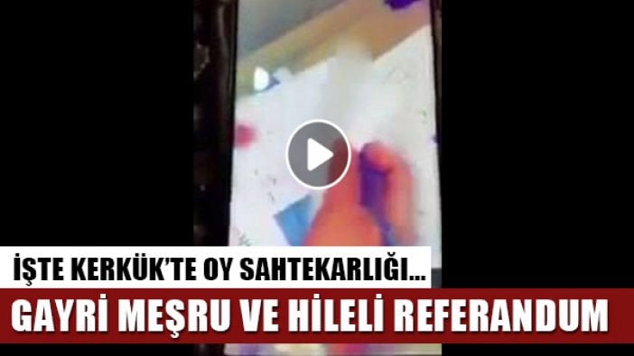 Kuzey Irak'taki gayri meşru referandumda, peş peşe sahte oylar kullanılıyor