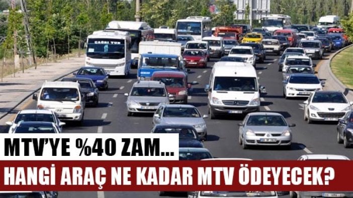 Hangi araç sahibi ne kadar MTV ödeyecek?