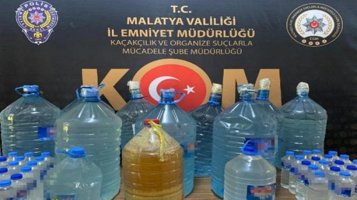 166 litre sahte içki ele geçirildi