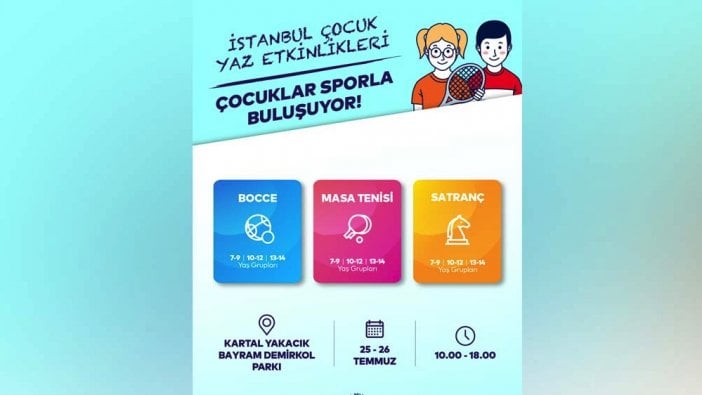 Kartal'da çocuklar sporla buluşuyor