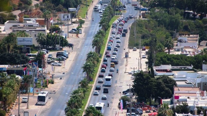 Bodrum'da trafik durdu