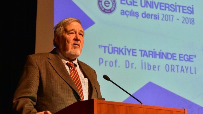 Ege Üniversitesi'nde ilk dersi İlber Ortaylı verdi