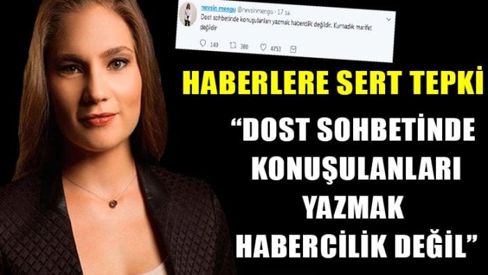 Nevşin Mengü'nün bu sözlerine yanıt geldi