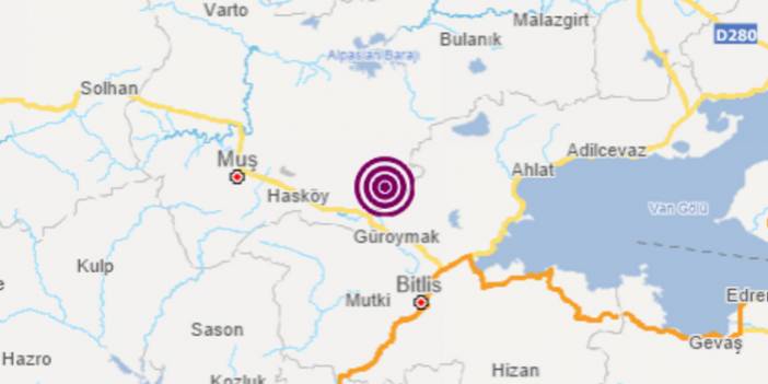 Muş'ta deprem