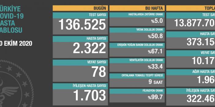 Tablo açıklandı: Hasta sayısında artış