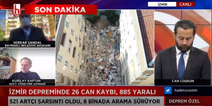 Bayraklı Belediye Başkanı Sandal: Bir kişi daha sağ olarak kurtarıldı