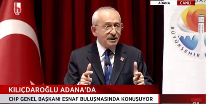 Kılıçdaroğlu Adana’da esnaf buluşmasında konuştu