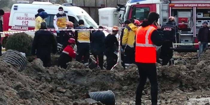 Ankara'da göcük altında kalan 2 işçi hayatını kaybetti