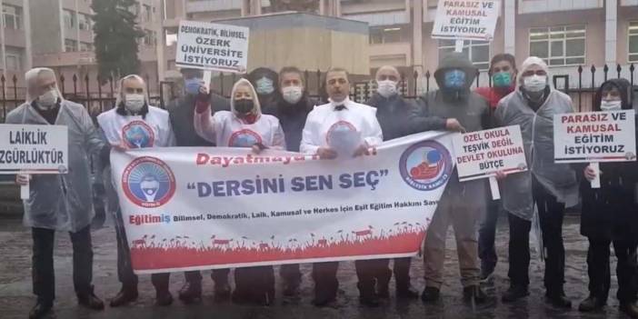 Eğitim-İş'e MEB'in önünde müdahale: İfade özgürlüğüne kimse engel olamaz