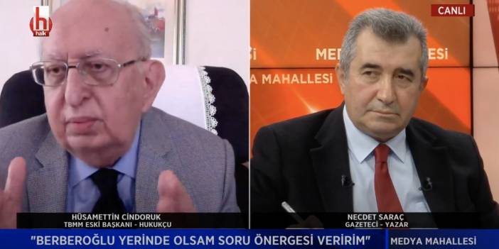 Cindoruk: Berberoğlu gidip Meclis sıralarına oturabilir