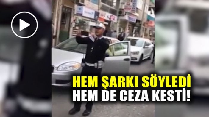 Trabzon'da şarkı söyleyerek ceza kesen polis paylaşım rekoru kırdı