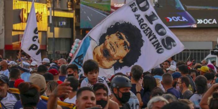 Arjantin'de Maradona'nın öldürüldüğünü iddia eden gruptan protesto