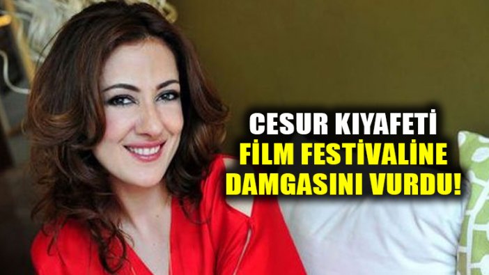 Meltem Cumbul'un kıyafeti Antalya Film Festivaline damgasını vrudu