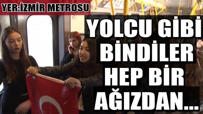 Yolcu gibi bindiler, hep bir ağızdan İstiklal Marşı'nı okudular