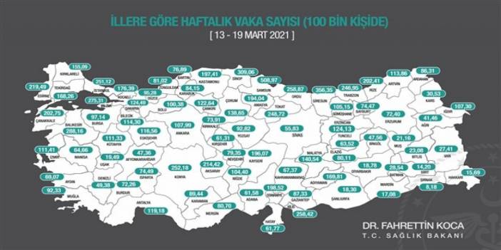 14 il daha 'kırmızı' oldu: Mavi tek il kaldı