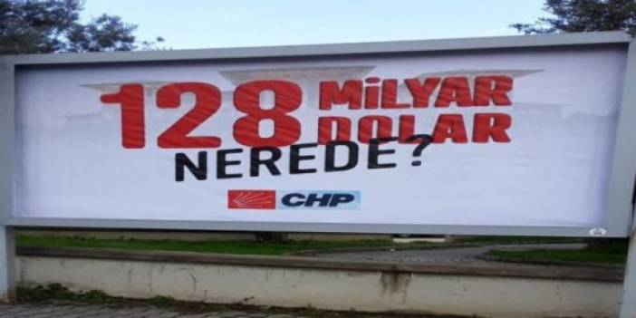 CHP'nin "128 milyar dolar nerede?" afişleri Ardahan'da da kaldırıldı