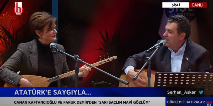 Canan Kaftancıoğlu canlı yayında bağlama çaldı