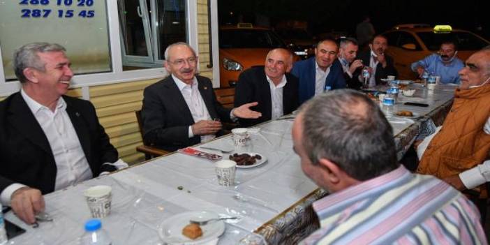 Kılıçdaroğlu ve Yavaş, taksici esnafı ile iftar yaptı